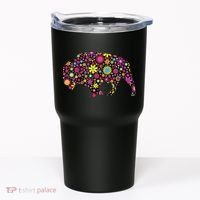 Flower Patterns Bison Buffalo Funny Tumbler thumb 0