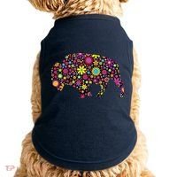 Flower Patterns Bison Buffalo Funny Doggie Tank thumb 0