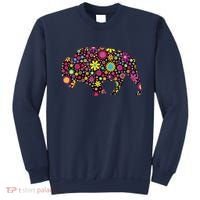 Flower Patterns Bison Buffalo Funny Sweatshirt thumb 0