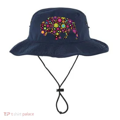 Flower Patterns Bison Buffalo Funny Bucket Hat