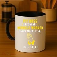 Funny Pit Boss Because Miracle Worker Isn't A Job Title Gift Cool Gift Coffee Mug thumb 4