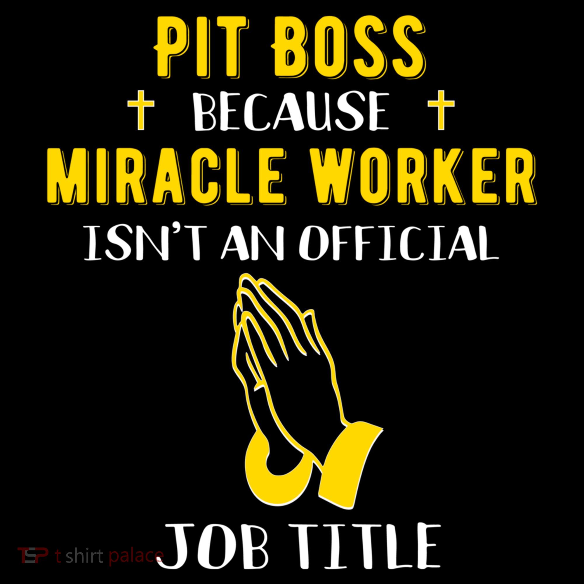 Funny Pit Boss Because Miracle Worker Isn't A Job Title Gift Cool Gift Ornament