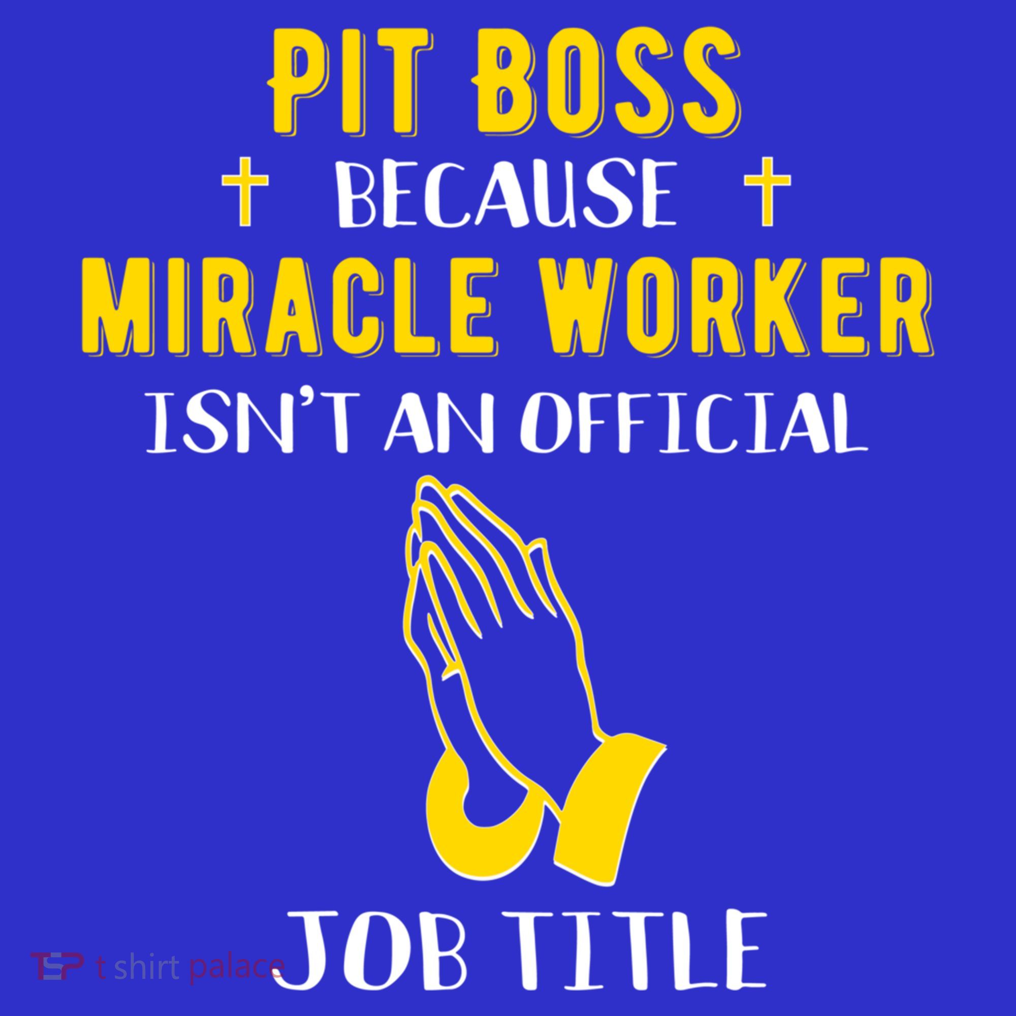 Funny Pit Boss Because Miracle Worker Isn't A Job Title Gift Cool Gift Visor