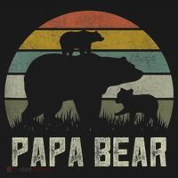  Funny Papa Bear Shirts, Cub 2 kid Fathers Day Grandpa Apron thumb 3