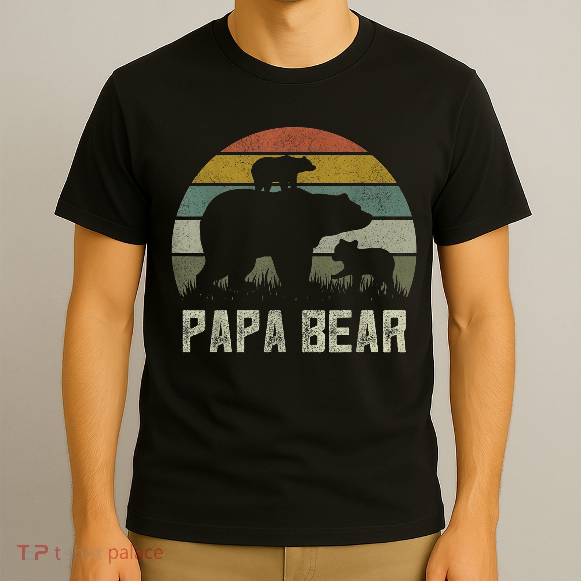  Funny Papa Bear Shirts, Cub 2 kid Fathers Day Grandpa T-Shirt