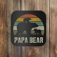  Funny Papa Bear Shirts, Cub 2 kid Fathers Day Grandpa Coaster thumb 0
