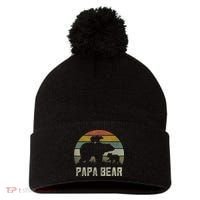 Funny Papa Bear Shirts, Cub 2 kid Fathers Day Grandpa Pom Pom 12in Knit Beanie thumb 0