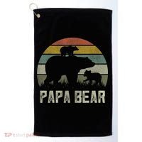  Funny Papa Bear Shirts, Cub 2 kid Fathers Day Grandpa Golf Towel thumb 0