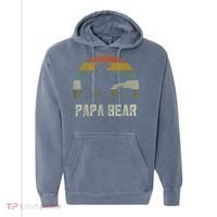  Funny Papa Bear Shirts, Cub 2 kid Fathers Day Grandpa Comfort Colors Garment-Dyed Hooded Sweatshirt thumb 0