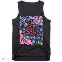 Floral Preppy Coquette Bow Nurse Stethoscope Nursing Doctor Tank Top thumb 0