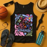 Floral Preppy Coquette Bow Nurse Stethoscope Nursing Doctor Tank Top thumb 4