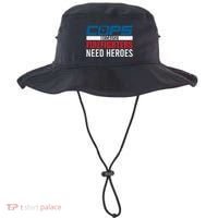 Funny Police Cops Because Firefighters Needs Heroes Law Gift Bucket Hat thumb 0