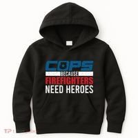 Funny Police Cops Because Firefighters Needs Heroes Law Gift Kids Hoodie thumb 0