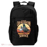 Funny Pigeon Car Decoration Service Backpack thumb 0