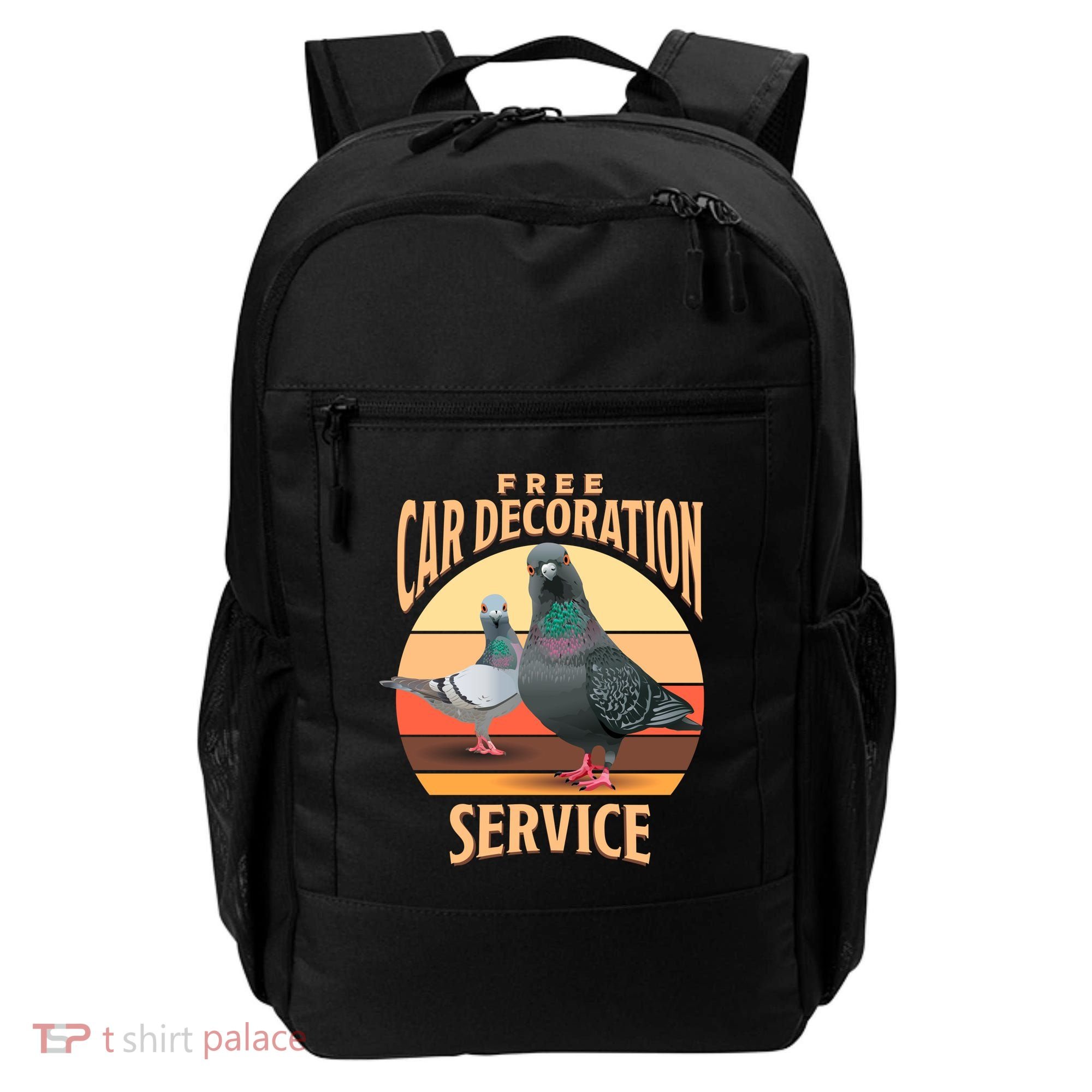 Funny Pigeon Car Decoration Service Backpack
