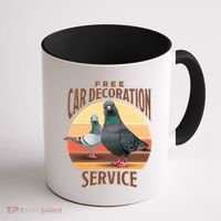 Funny Pigeon Car Decoration Service Coffee Mug thumb 1