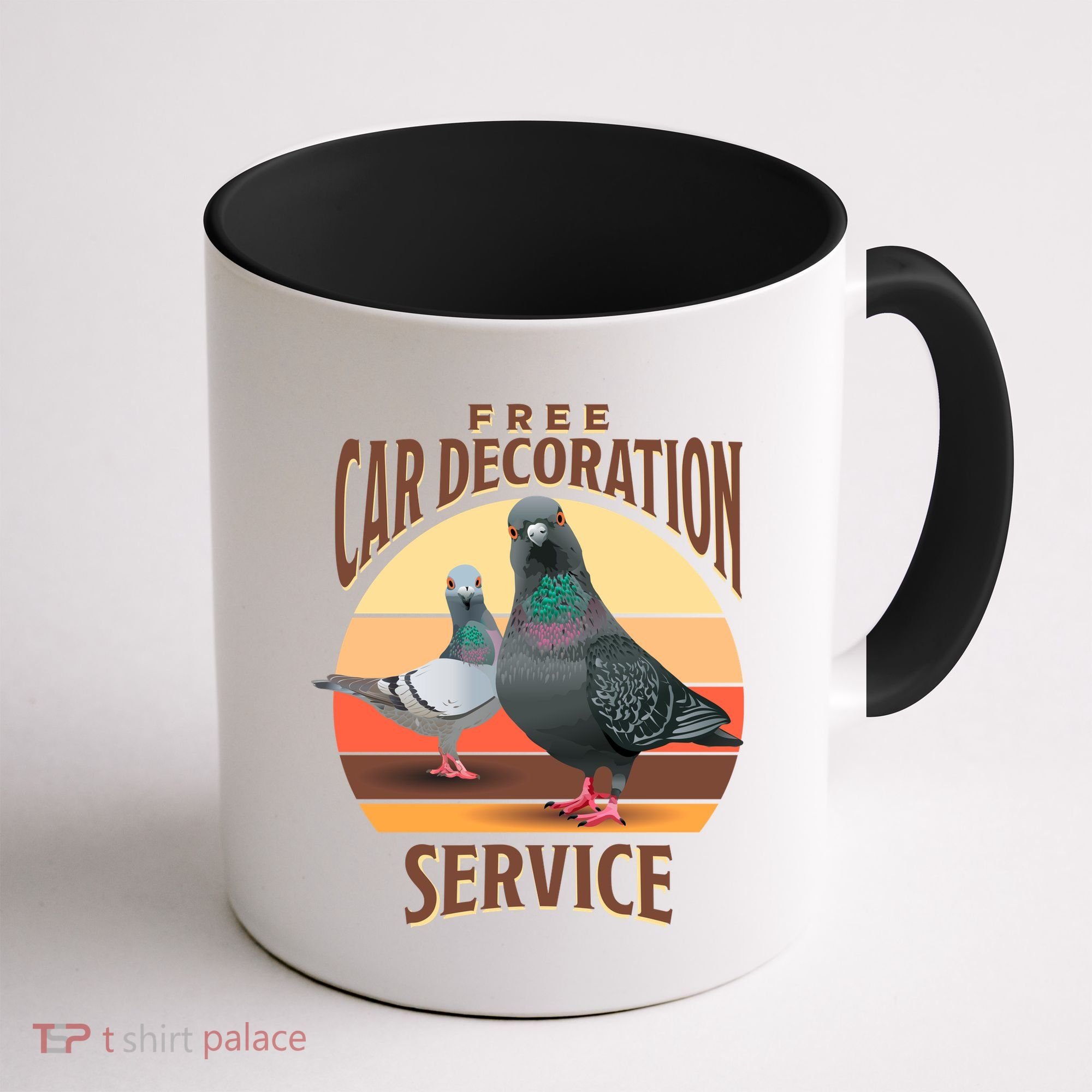 Funny Pigeon Car Decoration Service Coffee Mug