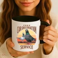 Funny Pigeon Car Decoration Service Coffee Mug thumb 3