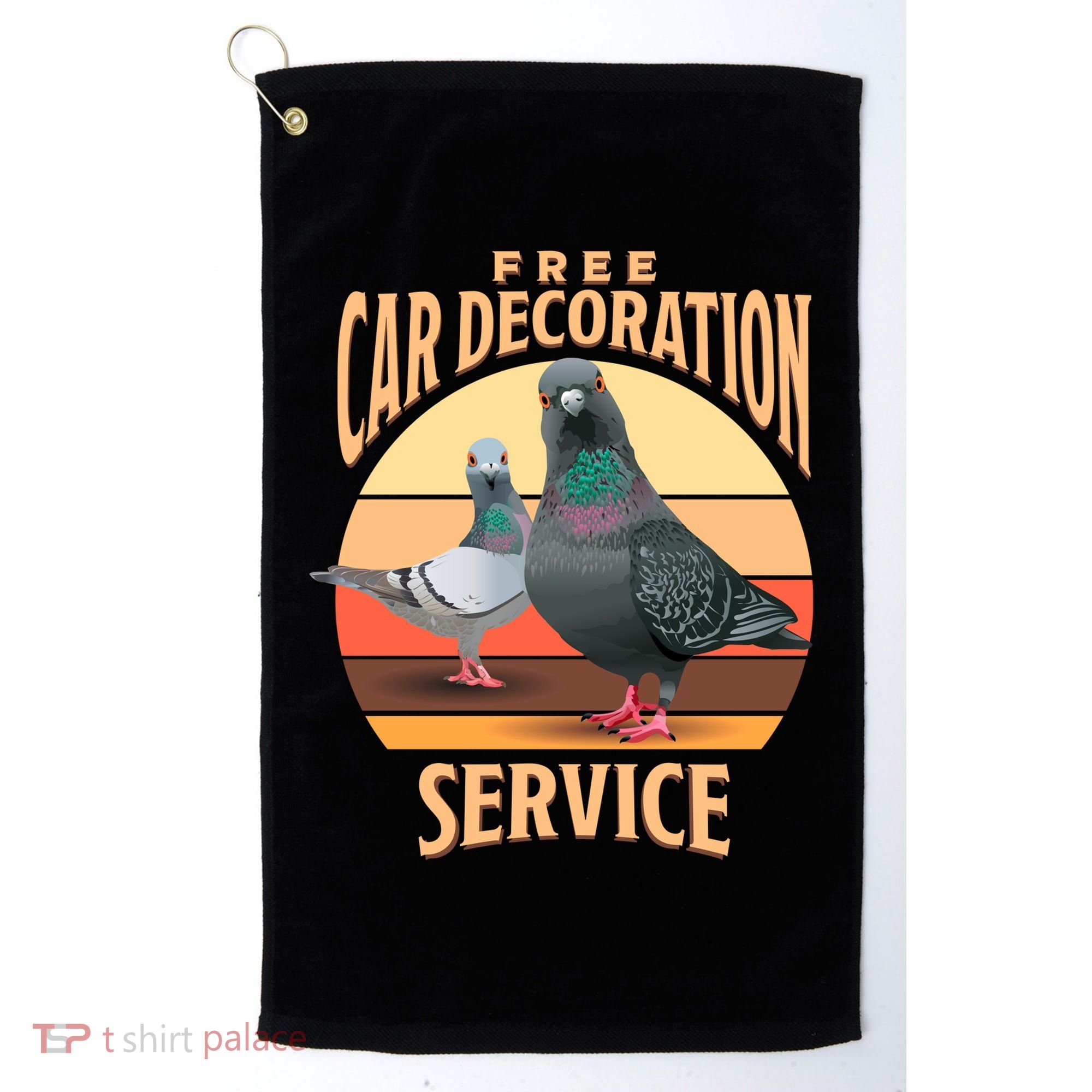 Funny Pigeon Car Decoration Service Golf Towel