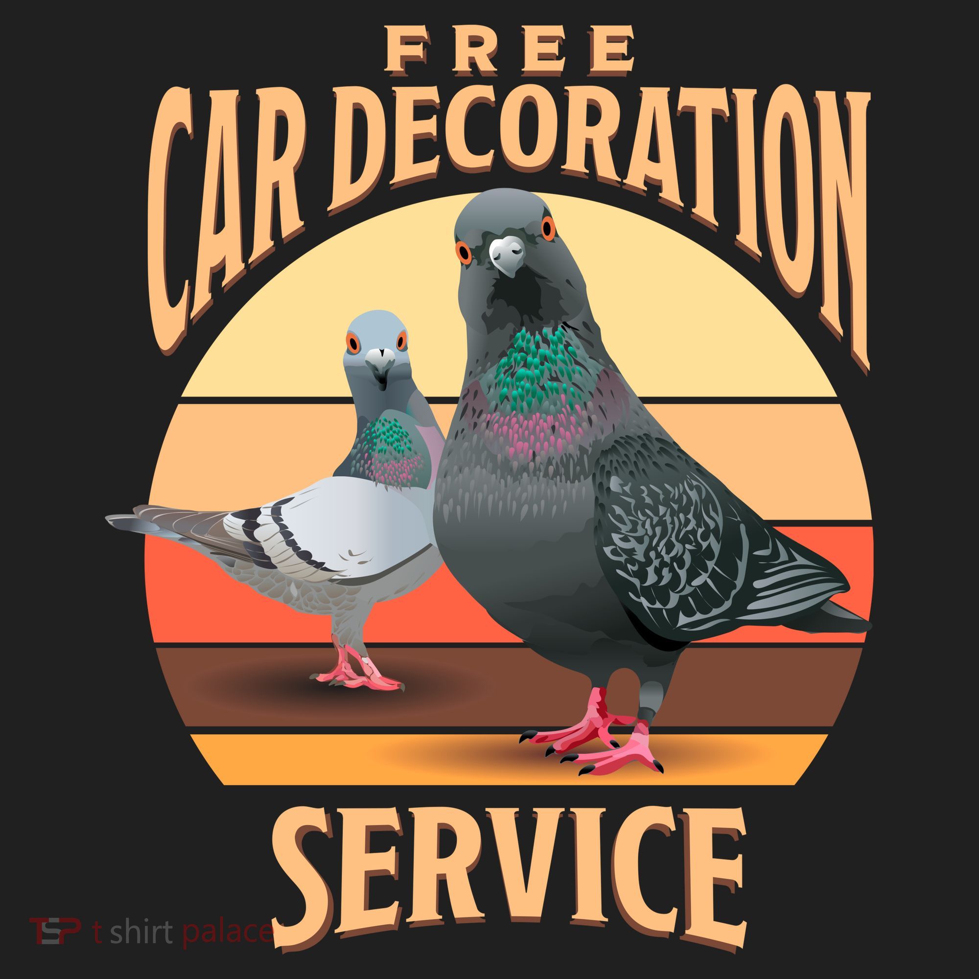 Funny Pigeon Car Decoration Service Golf Towel