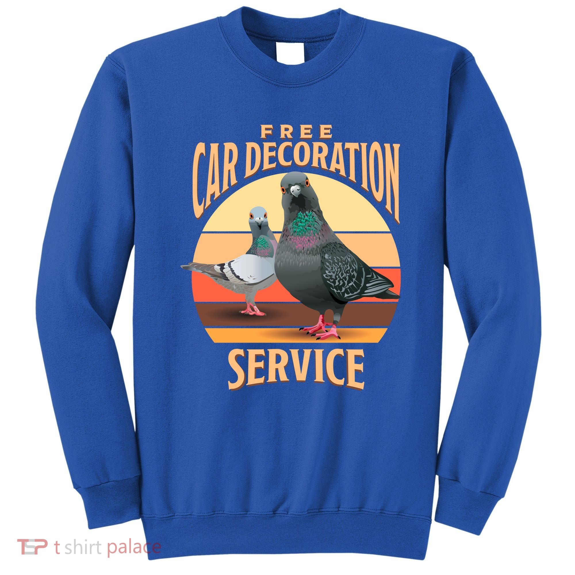 Funny Pigeon Car Decoration Service Sweatshirt