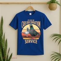 Funny Pigeon Car Decoration Service T-Shirt thumb 2