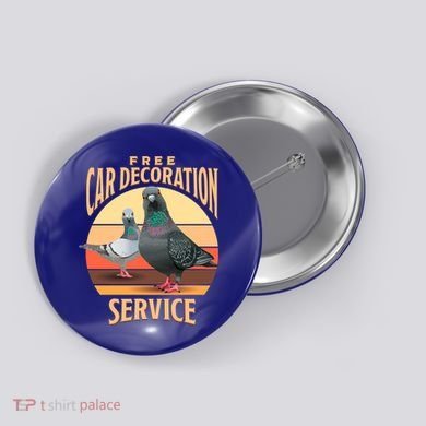 Funny Pigeon Car Decoration Service Button