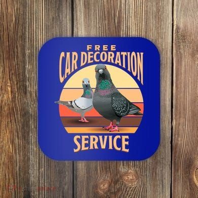 Funny Pigeon Car Decoration Service Coaster