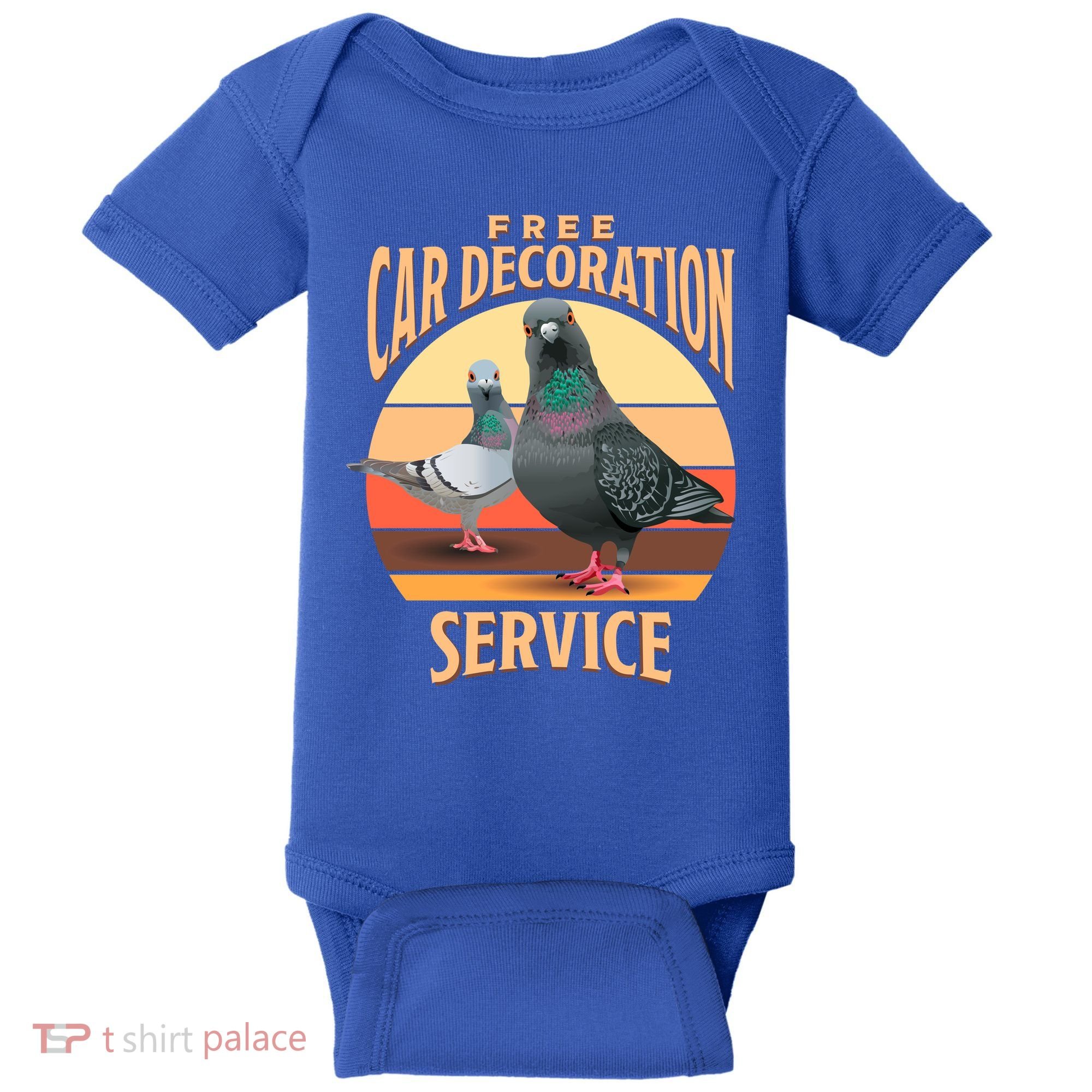 Funny Pigeon Car Decoration Service Baby Bodysuit