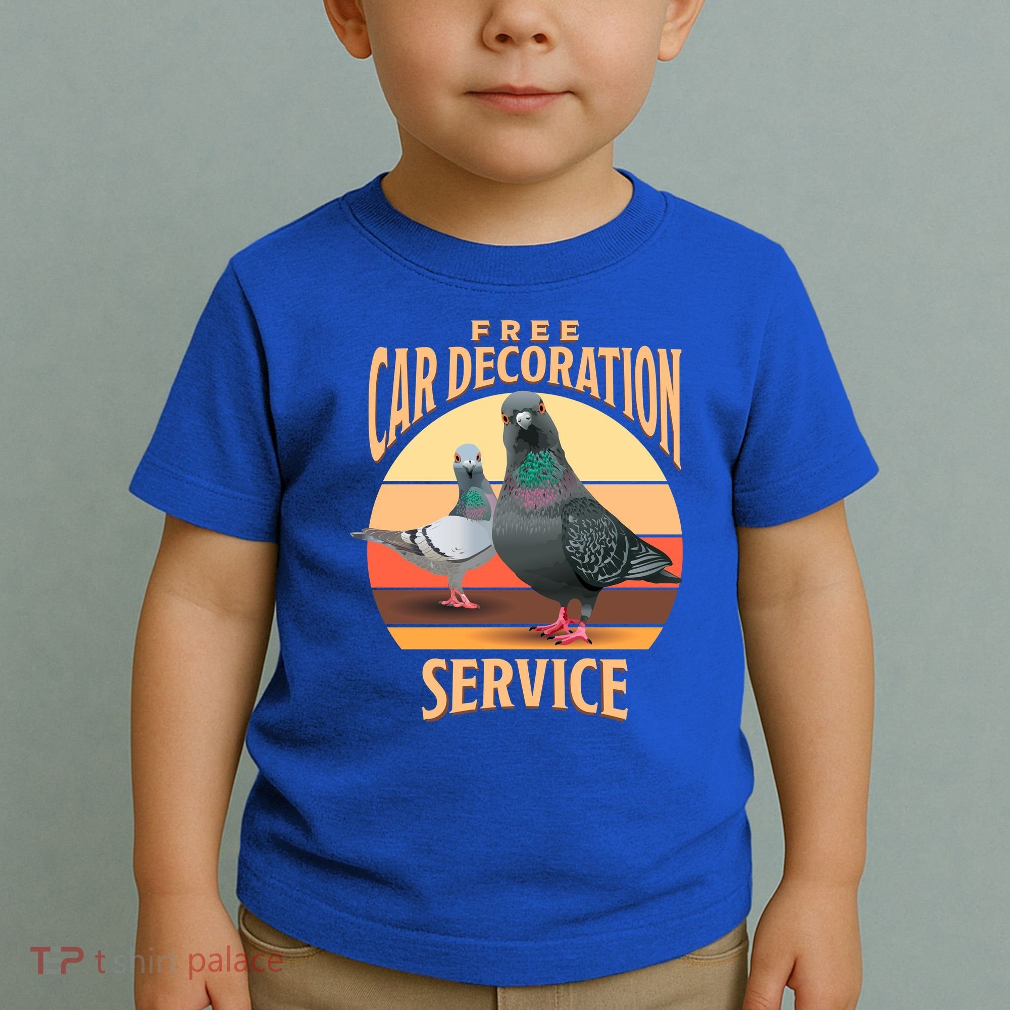 Funny Pigeon Car Decoration Service Toddler T-Shirt