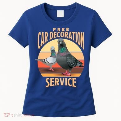 Funny Pigeon Car Decoration Service Women's T-Shirt