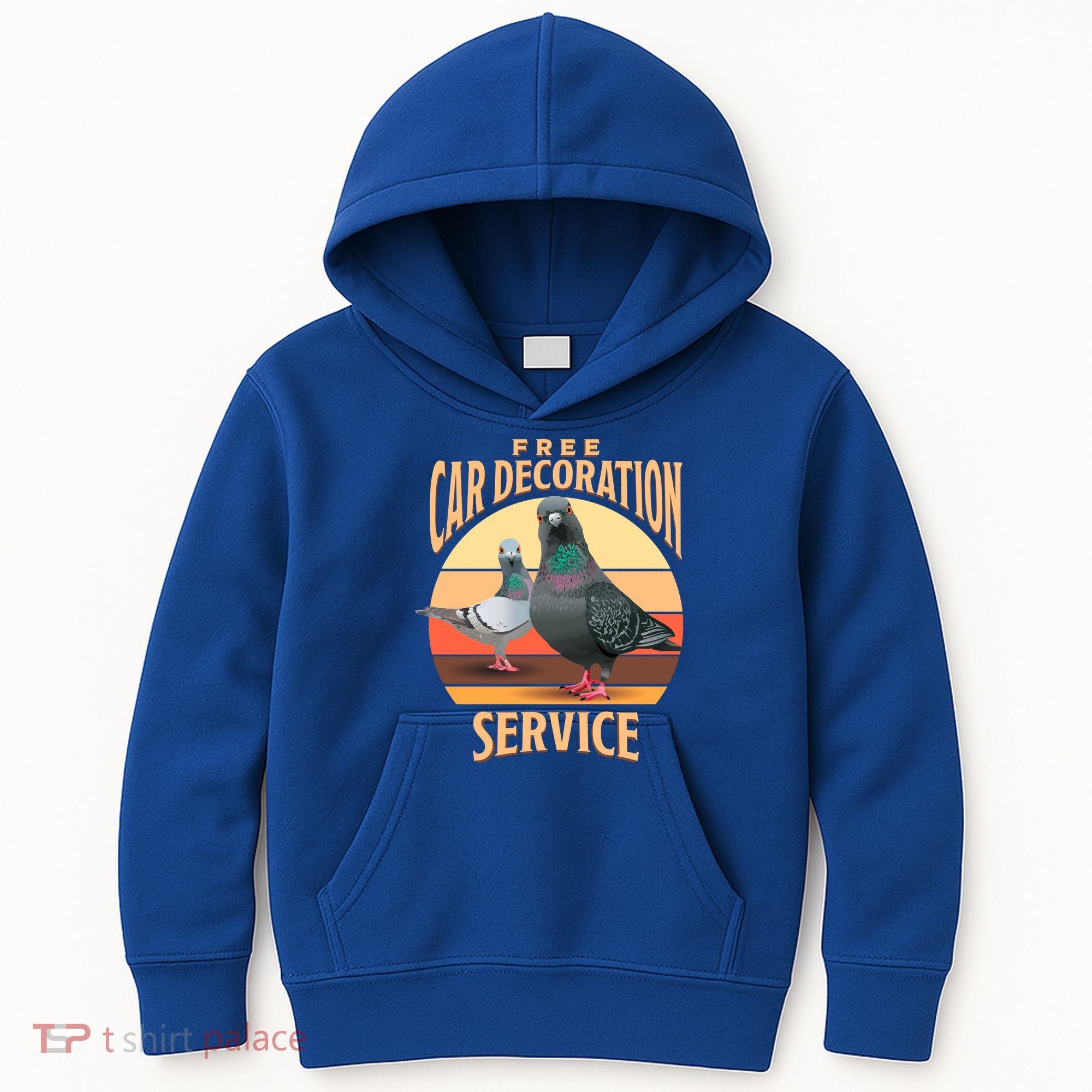 Funny Pigeon Car Decoration Service Kids Hoodie