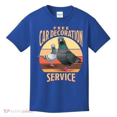 Funny Pigeon Car Decoration Service Kids T-Shirt