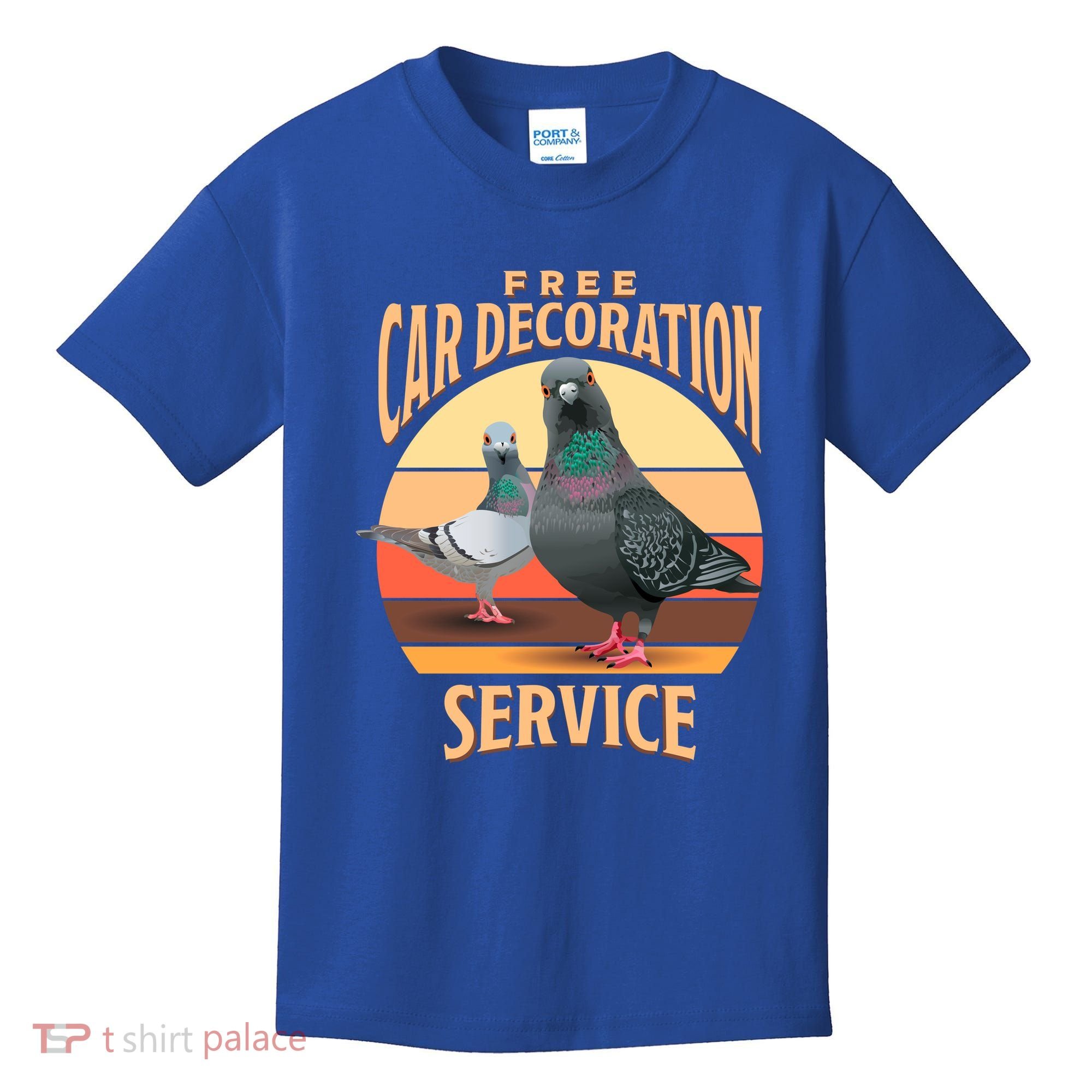 Funny Pigeon Car Decoration Service Kids T-Shirt