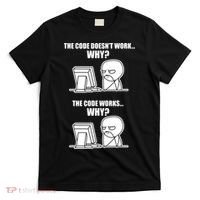 Funny Programmer Code Works Why Meme Tee T-Shirt thumb 0