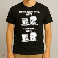 Funny Programmer Code Works Why Meme Tee T-Shirt thumb 3