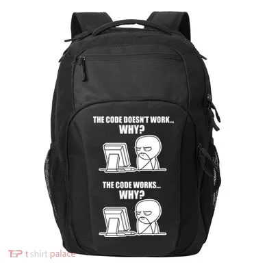 Funny Programmer Code Works Why Meme Tee Transport Backpack