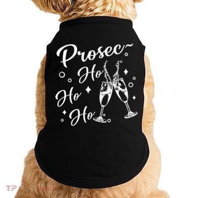 Funny Presecco Christmas Vacation Retro Prosec Ho Ho Ho Doggie Tank