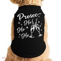 Funny Presecco Christmas Vacation Retro Prosec Ho Ho Ho Doggie Tank thumb 0