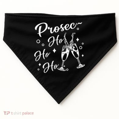 Funny Presecco Christmas Vacation Retro Prosec Ho Ho Ho USA-Made Doggie Bandana