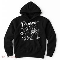 Funny Presecco Christmas Vacation Retro Prosec Ho Ho Ho Hoodie thumb 0