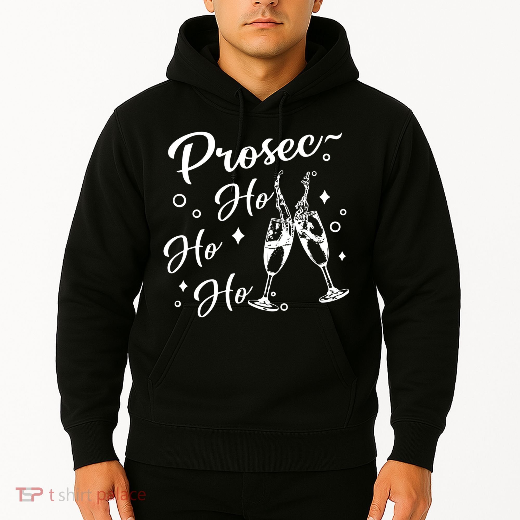 Funny Presecco Christmas Vacation Retro Prosec Ho Ho Ho Hoodie