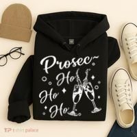 Funny Presecco Christmas Vacation Retro Prosec Ho Ho Ho Hoodie thumb 4