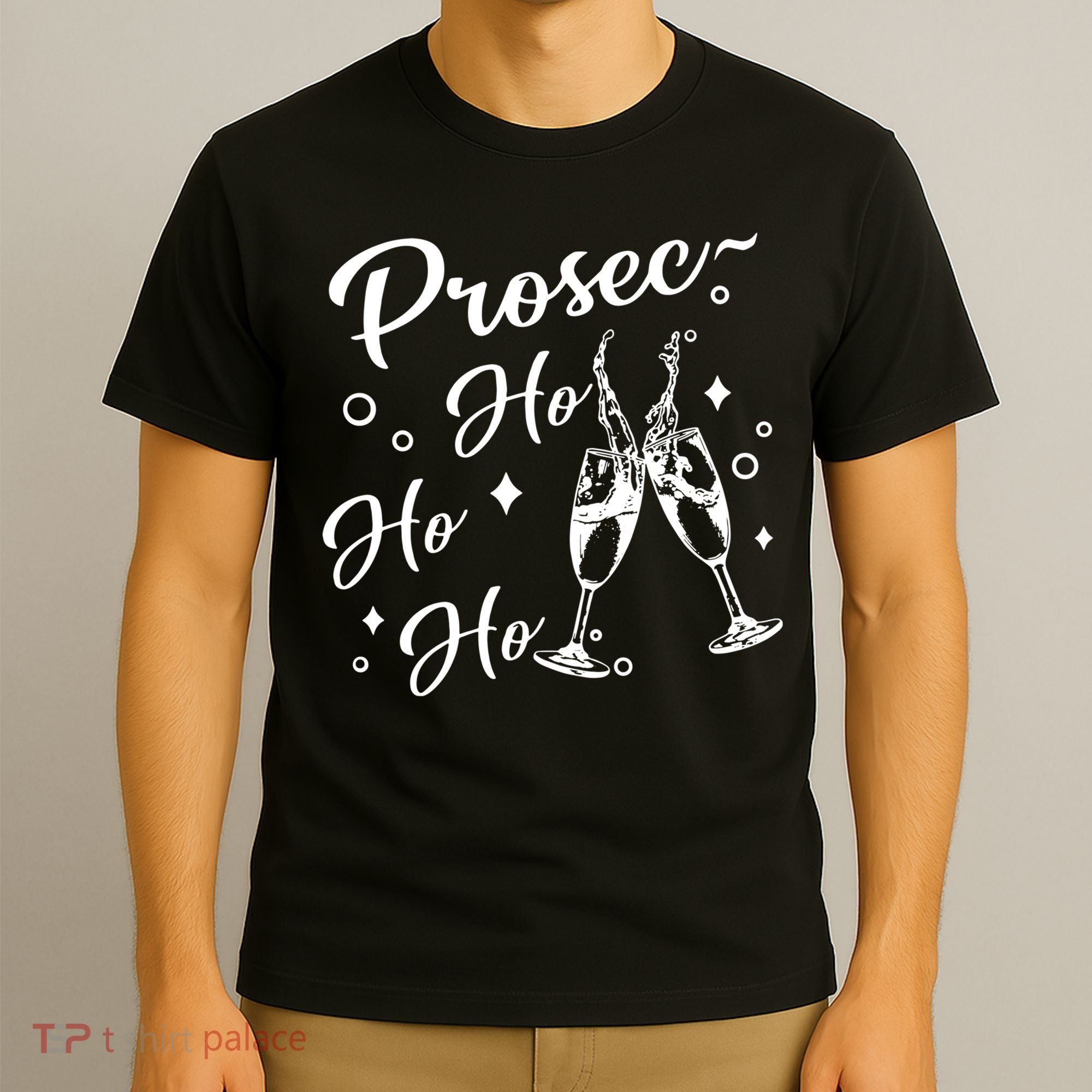 Funny Presecco Christmas Vacation Retro Prosec Ho Ho Ho T-Shirt