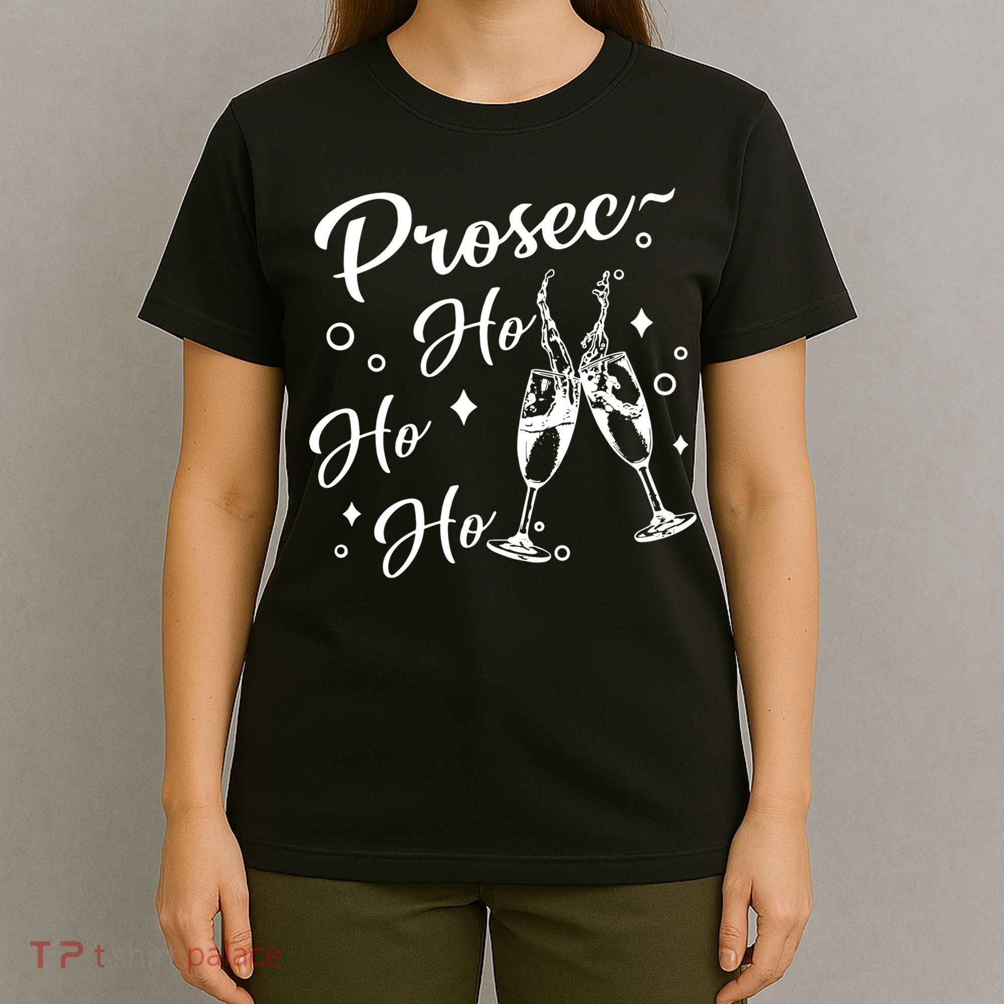 Funny Presecco Christmas Vacation Retro Prosec Ho Ho Ho T-Shirt