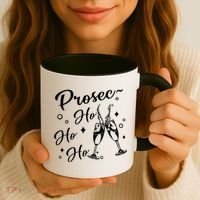 Funny Presecco Christmas Vacation Retro Prosec Ho Ho Ho Coffee Mug thumb 3