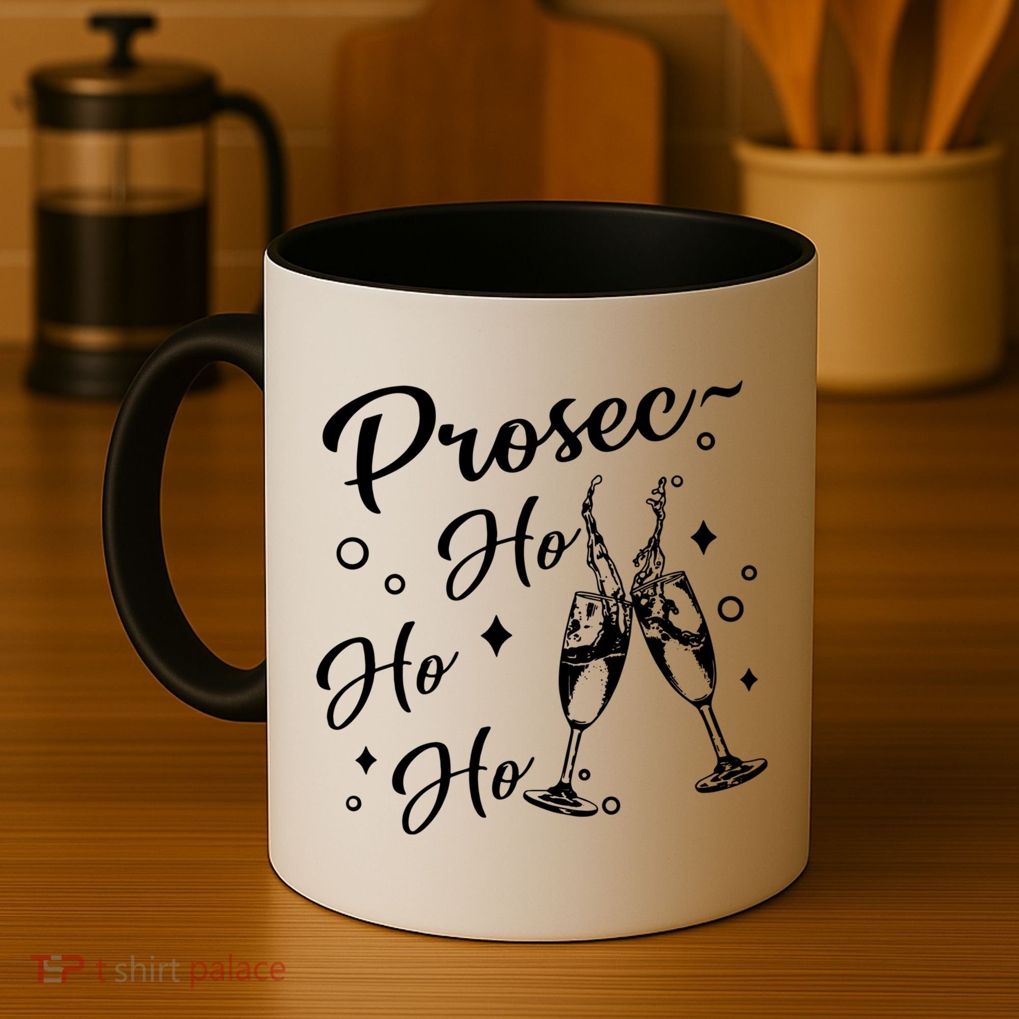 Funny Presecco Christmas Vacation Retro Prosec Ho Ho Ho Coffee Mug