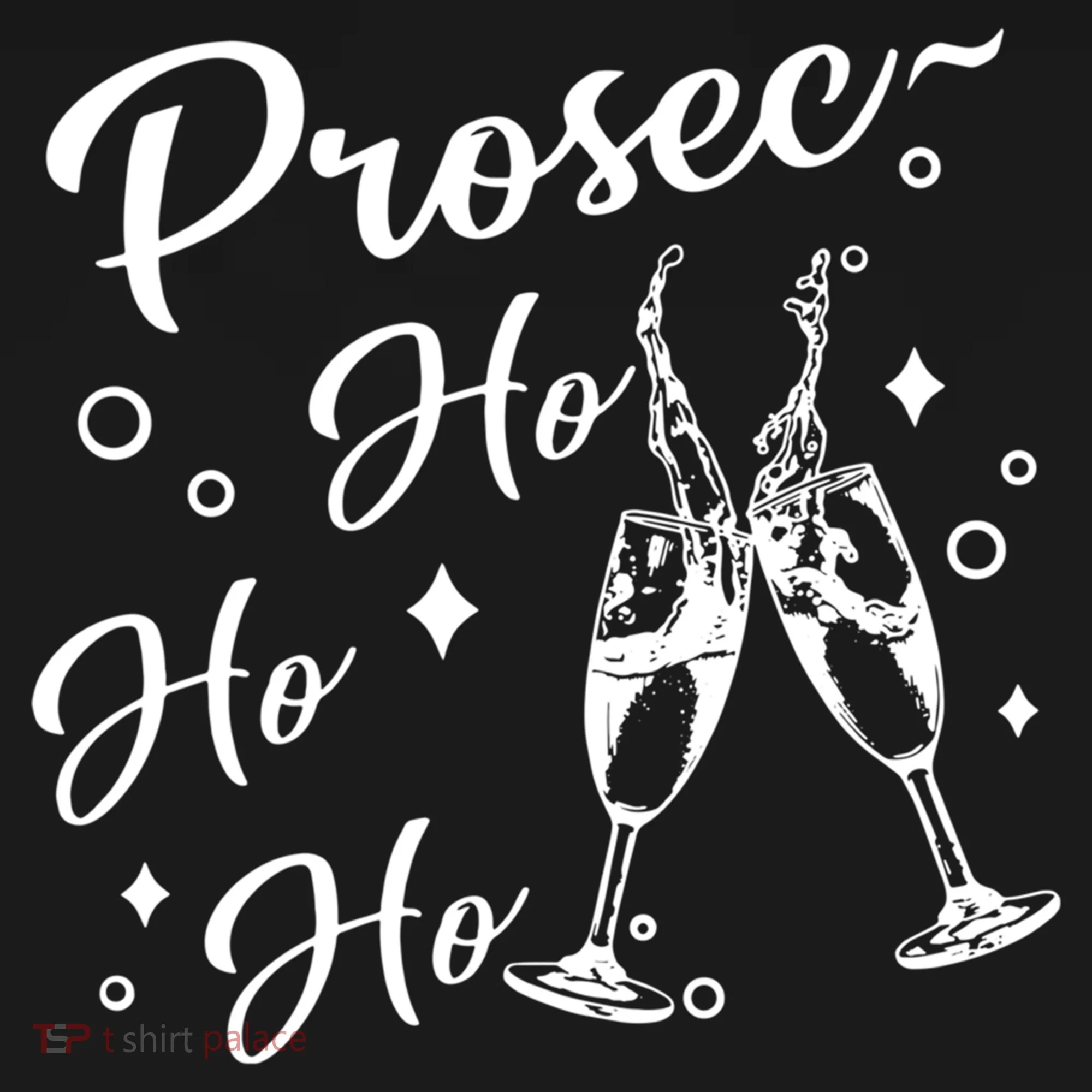 Funny Presecco Christmas Vacation Retro Prosec Ho Ho Ho Ornament