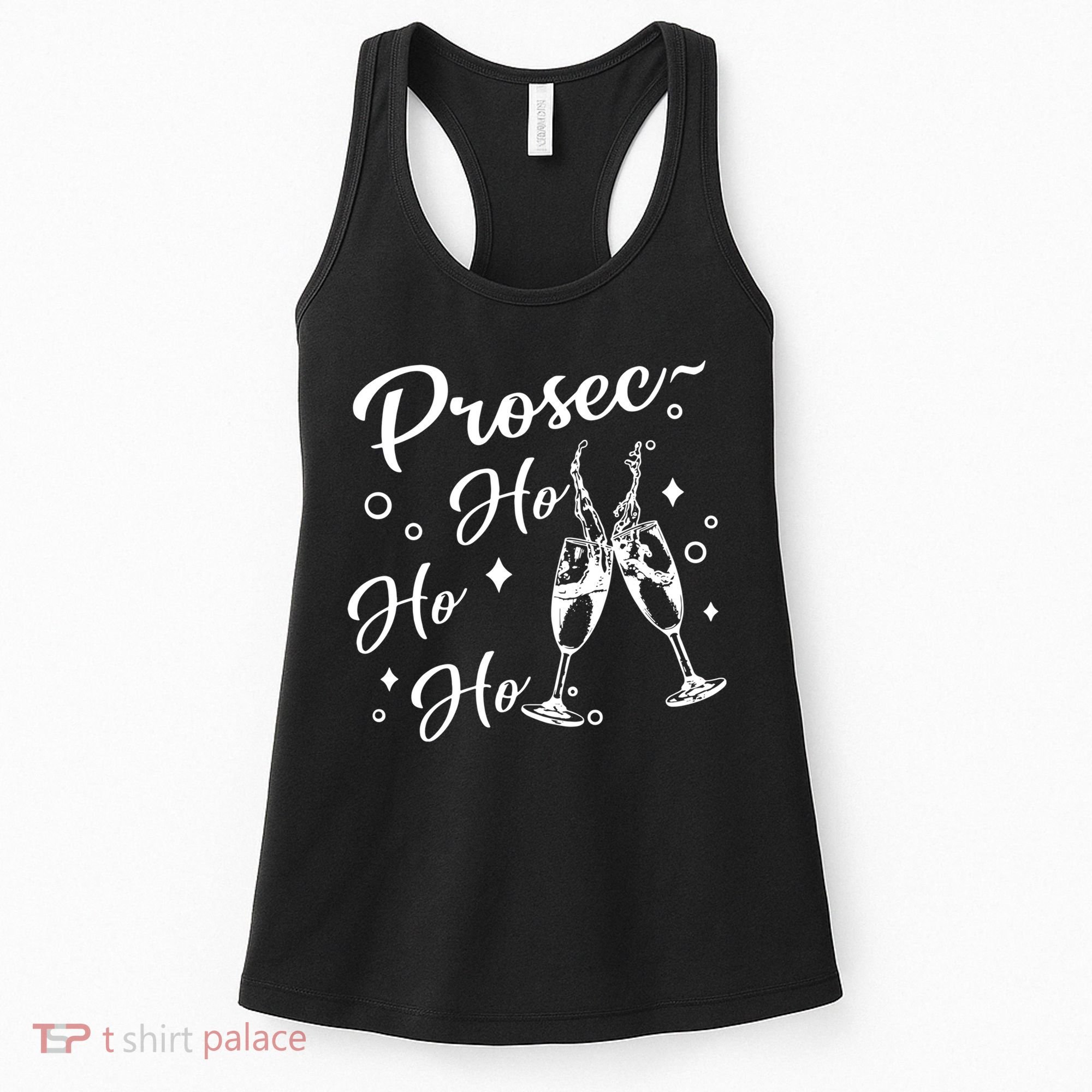 Funny Presecco Christmas Vacation Retro Prosec Ho Ho Ho Women's Tank Top