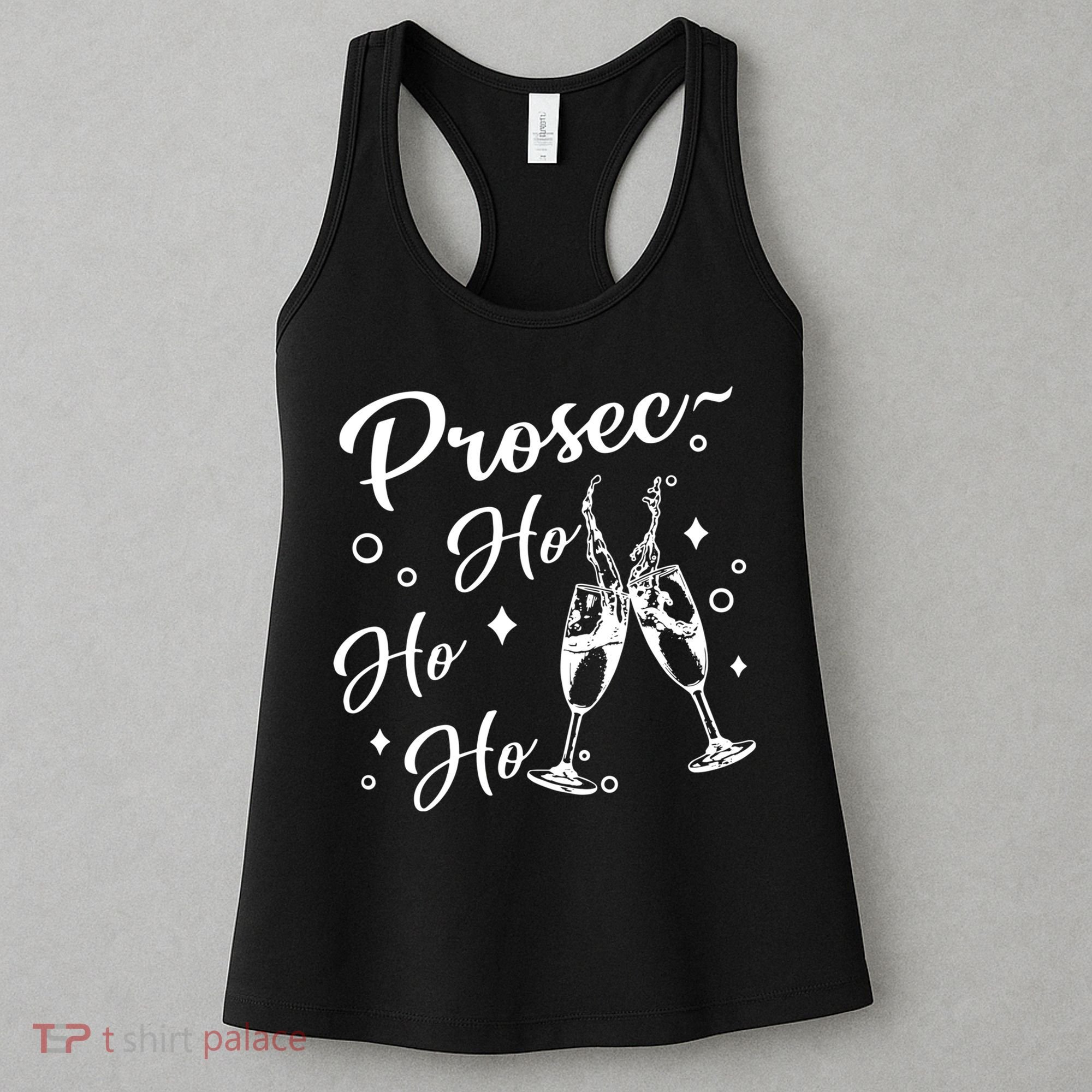 Funny Presecco Christmas Vacation Retro Prosec Ho Ho Ho Women's Tank Top